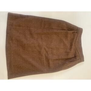 Ladies Vintage Brown lined mid calf skirt size 8